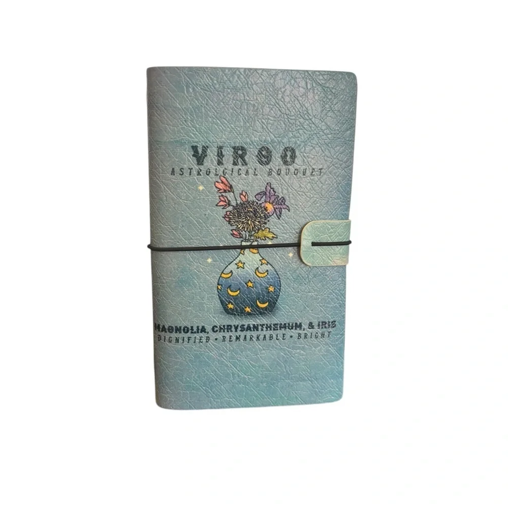 Travelers Notebook Journal Refillable Faux Leather A3 Zodiac  Virgo